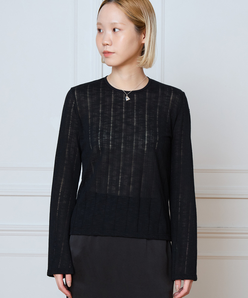 Only Hearts(オンリーハーツ)の「ONLY HEARTS オンリーハーツ belle sleeve T 46613(Tシャツ/カットソー・レディース・ブラック・FREE)」の3枚目の写真