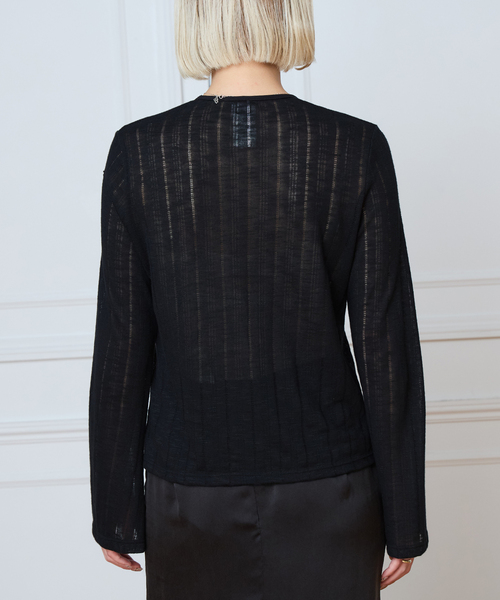 Only Hearts(オンリーハーツ)の「ONLY HEARTS オンリーハーツ belle sleeve T 46613(Tシャツ/カットソー・レディース・ブラック・FREE)」の5枚目の写真