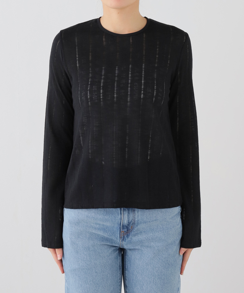 Only Hearts(オンリーハーツ)の「ONLY HEARTS オンリーハーツ belle sleeve T 46613(Tシャツ/カットソー・レディース・ブラック・FREE)」の14枚目の写真