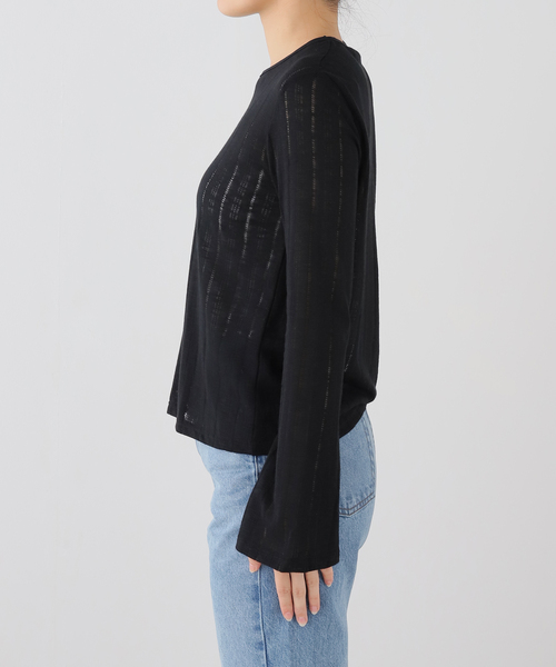 Only Hearts(オンリーハーツ)の「ONLY HEARTS オンリーハーツ belle sleeve T 46613(Tシャツ/カットソー・レディース・ブラック・FREE)」の15枚目の写真