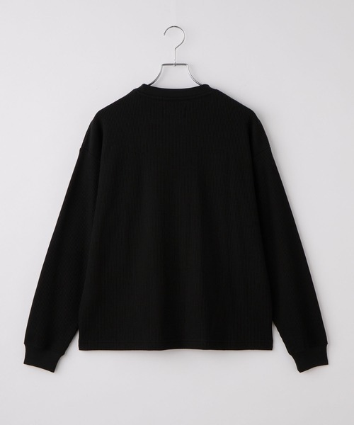 GERRY(ジェリー)の「<別注>GERRY / ジェリー ワッフル クルーネック ワイドシルエット 長袖Tシャツ/抗菌・防臭【THE CRAFT CREW PRODUCTS】(Tシャツ/カットソー・メンズ・オフホワイト/カーキ/グレイッシュベージュ/ダークネイビー/チャコール/ブラック・M/S/L)」の10枚目の写真