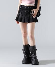 MAVYTH/メヴィス/W BELT DENIM MINI SKIRT