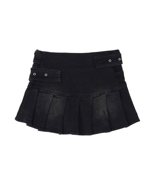 L.H.P(エルエイチピー)の「MAVYTH/メヴィス/W BELT DENIM MINI SKIRT(スカート・レディース・ブラック/ブルー系その他3・M/L)」の8枚目の写真