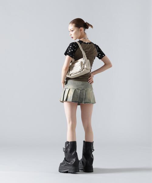 L.H.P(エルエイチピー)の「MAVYTH/メヴィス/W BELT DENIM MINI SKIRT(スカート・レディース・ブラック/ブルー系その他3・M/L)」の14枚目の写真