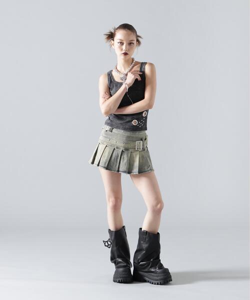 L.H.P(エルエイチピー)の「MAVYTH/メヴィス/W BELT DENIM MINI SKIRT(スカート・レディース・ブラック/ブルー系その他3・M/L)」の15枚目の写真