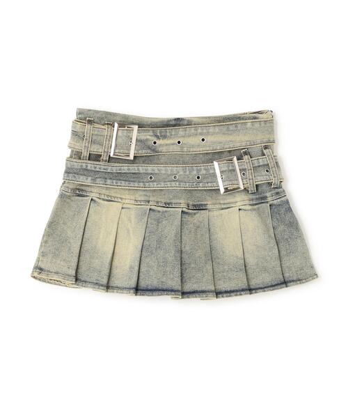 L.H.P(エルエイチピー)の「MAVYTH/メヴィス/W BELT DENIM MINI SKIRT(スカート・レディース・ブラック/ブルー系その他3・M/L)」の19枚目の写真