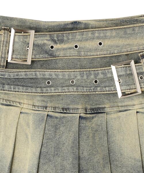 L.H.P(エルエイチピー)の「MAVYTH/メヴィス/W BELT DENIM MINI SKIRT(スカート・レディース・ブラック/ブルー系その他3・M/L)」の21枚目の写真