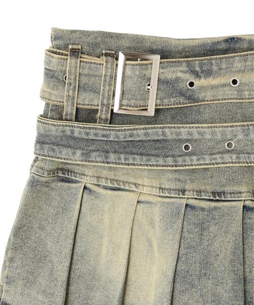 L.H.P(エルエイチピー)の「MAVYTH/メヴィス/W BELT DENIM MINI SKIRT(スカート・レディース・ブラック/ブルー系その他3・M/L)」の22枚目の写真