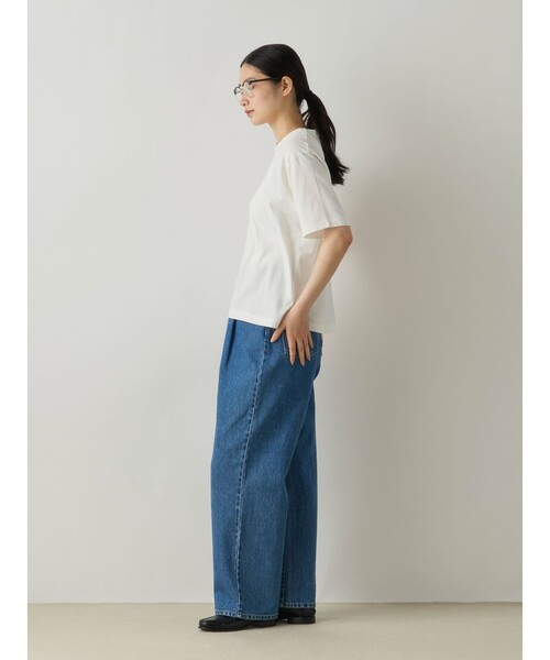 MidiUmi(ミディウミ)の「MidiUmi ベーシックTシャツ(Tシャツ/カットソー・レディース・ブラック/ネイビー/オフホワイト/チャコールグレー・FREE)」の15枚目の写真