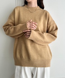 モチモチオーバーシルエットニットプルオーバー