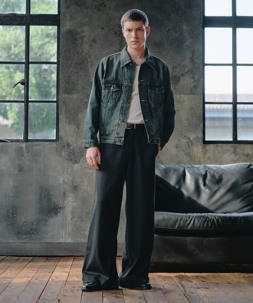 Regen Glanz(レーゲングランツ)の「compact vintage wash denim jacket/コンパクトヴィンテージウォッシュデニムジャケット(デニムジャケット・メンズ・インディゴブルー/グリーン/ブラック・SMALL/MEDIUM/LARGE)」の6枚目の写真