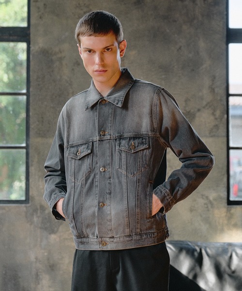 Regen Glanz(レーゲングランツ)の「compact vintage wash denim jacket/コンパクトヴィンテージウォッシュデニムジャケット(デニムジャケット・メンズ・インディゴブルー/グリーン/ブラック・SMALL/MEDIUM/LARGE)」の18枚目の写真