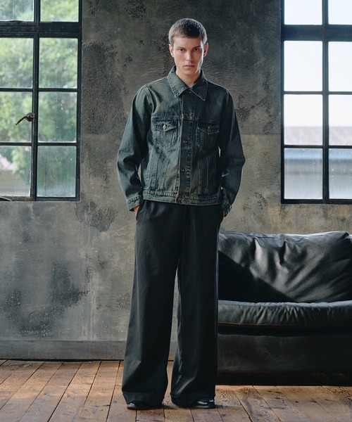 Regen Glanz(レーゲングランツ)の「compact vintage wash denim jacket/コンパクトヴィンテージウォッシュデニムジャケット(デニムジャケット・メンズ・インディゴブルー/グリーン/ブラック・SMALL/MEDIUM/LARGE)」の10枚目の写真