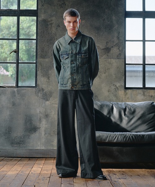 Regen Glanz(レーゲングランツ)の「compact vintage wash denim jacket/コンパクトヴィンテージウォッシュデニムジャケット(デニムジャケット・メンズ・インディゴブルー/グリーン/ブラック・SMALL/MEDIUM/LARGE)」の13枚目の写真