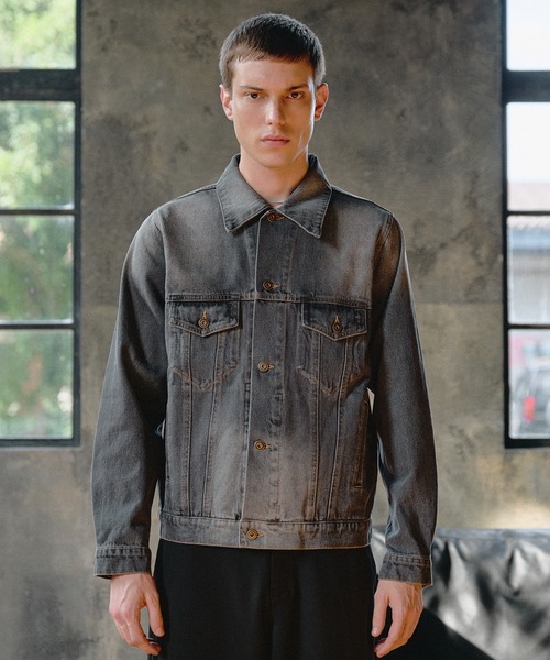 Regen Glanz(レーゲングランツ)の「compact vintage wash denim jacket/コンパクトヴィンテージウォッシュデニムジャケット(デニムジャケット・メンズ・インディゴブルー/グリーン/ブラック・SMALL/MEDIUM/LARGE)」の17枚目の写真
