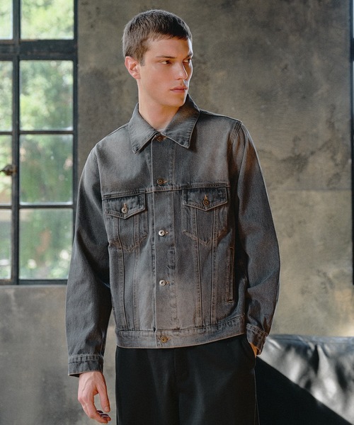 Regen Glanz(レーゲングランツ)の「compact vintage wash denim jacket/コンパクトヴィンテージウォッシュデニムジャケット(デニムジャケット・メンズ・インディゴブルー/グリーン/ブラック・SMALL/MEDIUM/LARGE)」の19枚目の写真