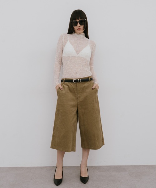HANNE(アン)の「ローライズコーデュロイバミューダパンツ(その他パンツ・レディース・ネイビー/ベージュ・S/M)」の14枚目の写真