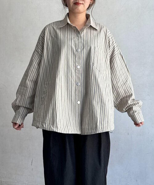 CPCM（シーピーシーエム）の「【WEB限定】アソート柄シャツジャケット（ブルゾン・レディース・ホワイト/ブラウン/オレンジ・FREE）」の11枚目の写真