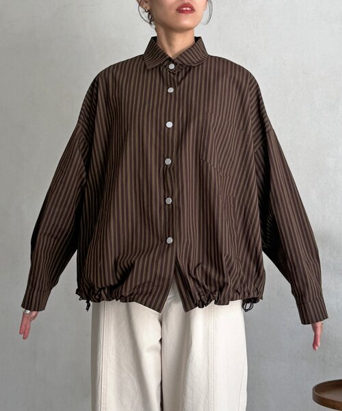 CPCM（シーピーシーエム）の「【WEB限定】アソート柄シャツジャケット（ブルゾン・レディース・ホワイト/ブラウン/オレンジ・FREE）」の17枚目の写真