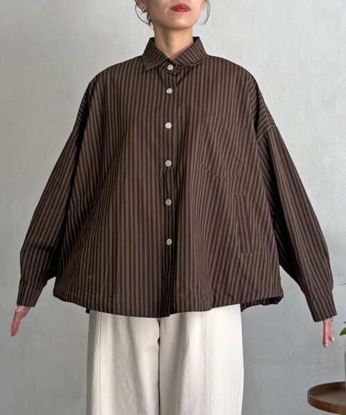 CPCM（シーピーシーエム）の「【WEB限定】アソート柄シャツジャケット（ブルゾン・レディース・ホワイト/ブラウン/オレンジ・FREE）」の18枚目の写真