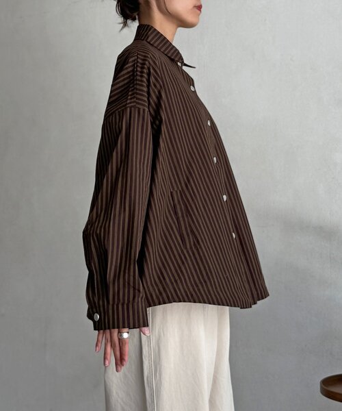 CPCM（シーピーシーエム）の「【WEB限定】アソート柄シャツジャケット（ブルゾン・レディース・ホワイト/ブラウン/オレンジ・FREE）」の19枚目の写真