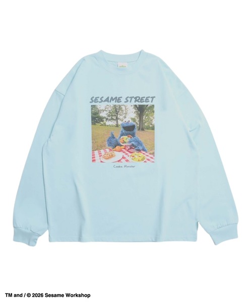 Ha-Li-C STORE(ハリックストア)の「【セサミストリート】フォトプリントロンT(Tシャツ/カットソー・メンズ・ピンク/チャコールグレー/ライトブルー/オフホワイト・LARGE/X-LARGE/MEDIUM)」の4枚目の写真