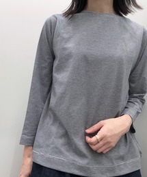 オーガニックコットン入 ミジンボーダープルオーバー