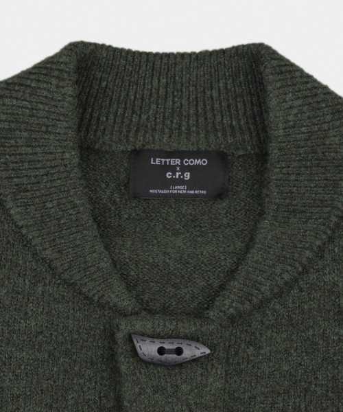 LETTERCOMO（レテルコモ）の「シグニチャーヒドンウールニットジャケットカーキ（その他アウター・レディース・カーキ・LARGE/MEDIUM）」の2枚目の写真
