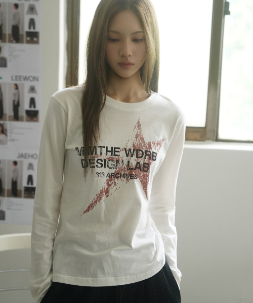 MIM the wardrobe(ミームザワードローブ)の「スタアーカイブロングスリーブ_ホワイト(Tシャツ/カットソー・レディース・その他・SMALL/LARGE)」の6枚目の写真