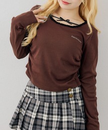 配色リボンドロストロンTEE