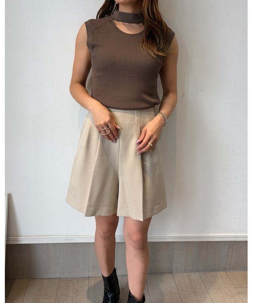 SETiA(セチア)の「イージーショートパンツ(スラックス・レディース・チャコールグレー/ブラック/ライトベージュ・SMALL/MEDIUM)」の3枚目の写真