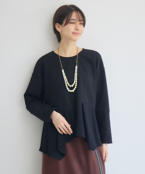 KATHARINE ROSS（キャサリンロス）の「ビショップクイーンembプルオーバー（Tシャツ/カットソー・レディース・ブラック/アイボリー・FREE）」の8枚目の写真