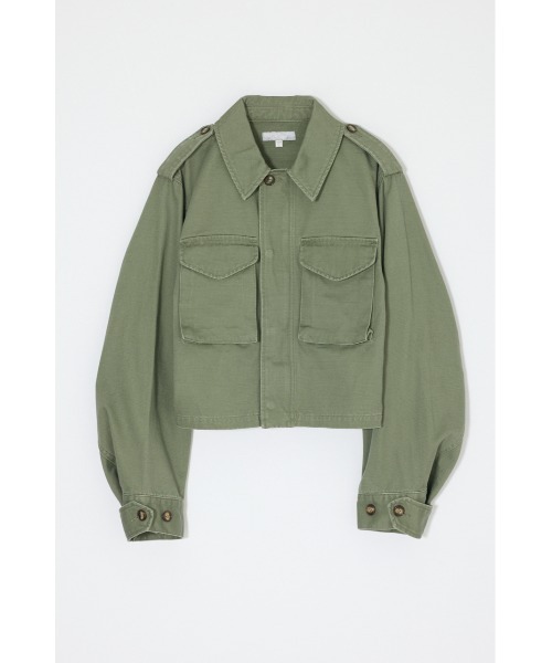 MOUSSY(マウジー)の「BACKSATIN BDU SHORT ジャケット(ブルゾン・レディース・カーキ/ライトブラック・FREE)」の2枚目の写真