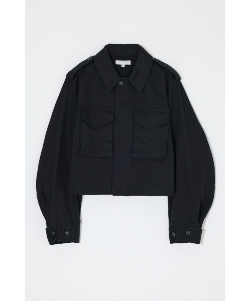 MOUSSY(マウジー)の「BACKSATIN BDU SHORT ジャケット(ブルゾン・レディース・カーキ/ライトブラック・FREE)」の4枚目の写真