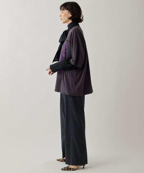 Whim Gazette（ウィムガゼット）の「【KATHARINE HAMNETT】スローガンフットボールTシャツ（Tシャツ/カットソー・レディース・パープル/ピンクベージュ・FREE）」の20枚目の写真