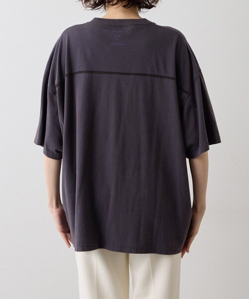 Whim Gazette（ウィムガゼット）の「【KATHARINE HAMNETT】スローガンフットボールTシャツ（Tシャツ/カットソー・レディース・パープル/ピンクベージュ・FREE）」の18枚目の写真