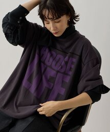 【KATHARINE HAMNETT】スローガンフットボールTシャツ