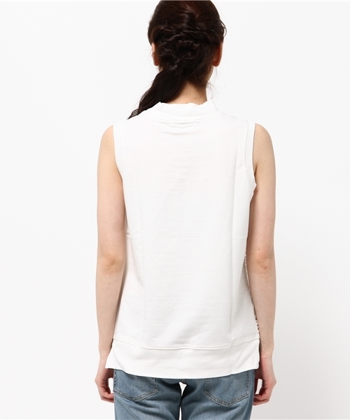 LBC（エルビーシー）の「コットンポリミニ裏毛レースベスト（ベスト・レディース・オフホワイト/アッシュグレー/ブラック・MEDIUM）」の5枚目の写真