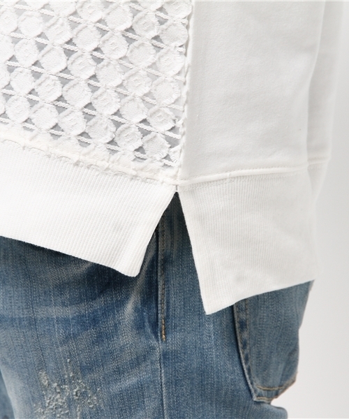 LBC（エルビーシー）の「コットンポリミニ裏毛レースベスト（ベスト・レディース・オフホワイト/アッシュグレー/ブラック・MEDIUM）」の7枚目の写真