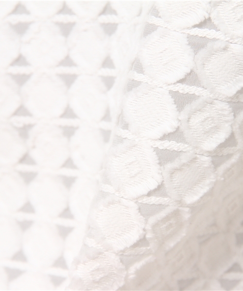 LBC（エルビーシー）の「コットンポリミニ裏毛レースベスト（ベスト・レディース・オフホワイト/アッシュグレー/ブラック・MEDIUM）」の8枚目の写真