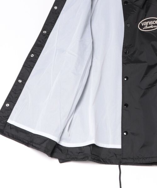 VANSON(ヴァンソン)の「VANSON-ロゴ・ナイロン コーチJKT(ナイロンジャケット・メンズ・ブラック/ワイン・XL/L/M)」の3枚目の写真