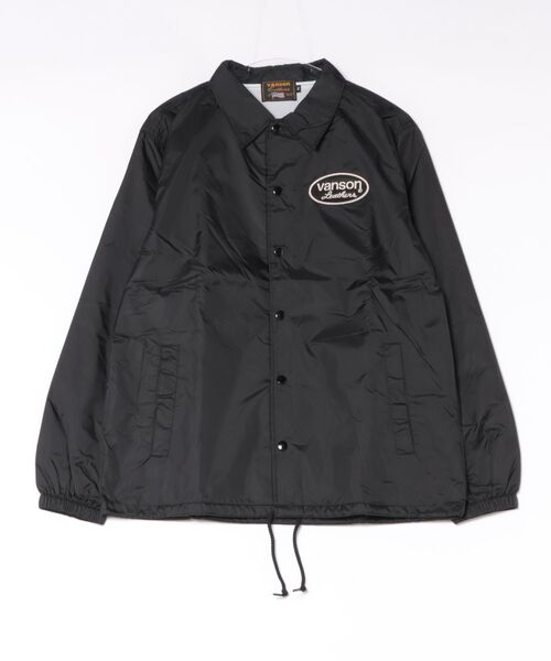 VANSON(ヴァンソン)の「VANSON-ロゴ・ナイロン コーチJKT(ナイロンジャケット・メンズ・ブラック/ワイン・XL/L/M)」の4枚目の写真