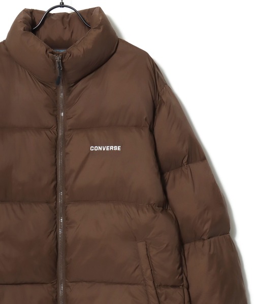 CONVERSE(コンバース)の「CONVERSE/コンバース Lightweight Puffer Jacket/軽量 撥水 吸湿発熱 オーバーサイズ 中綿 パファージャケット/エコダウンジャケット/レディース メンズ(ダウンジャケット/コート・メンズ・ブラウン/ブラック/グレイッシュブルー/セージグリーン・M/L/LL)」の2枚目の写真