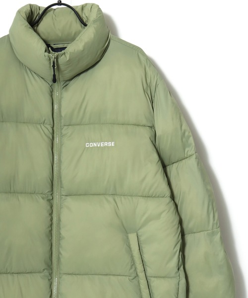 CONVERSE(コンバース)の「CONVERSE/コンバース Lightweight Puffer Jacket/軽量 撥水 吸湿発熱 オーバーサイズ 中綿 パファージャケット/エコダウンジャケット/レディース メンズ(ダウンジャケット/コート・メンズ・ブラウン/ブラック/グレイッシュブルー/セージグリーン・M/L/LL)」の3枚目の写真