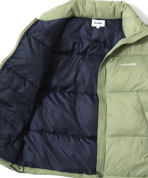CONVERSE(コンバース)の「CONVERSE/コンバース Lightweight Puffer Jacket/軽量 撥水 吸湿発熱 オーバーサイズ 中綿 パファージャケット/エコダウンジャケット/レディース メンズ(ダウンジャケット/コート・メンズ・ブラウン/ブラック/グレイッシュブルー/セージグリーン・M/L/LL)」の11枚目の写真