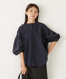 MELROSE claire（メルローズ クレール）の「【TC起毛ギャザースリーブシャツ】（シャツ/ブラウス）」