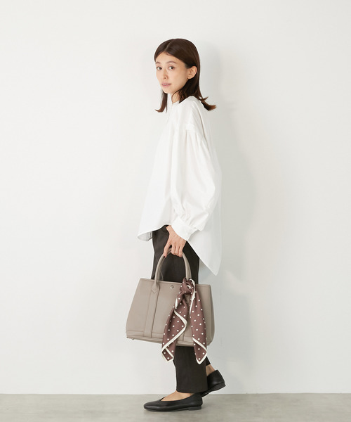MELROSE claire（メルローズ クレール）の「【TC起毛ギャザースリーブシャツ】（シャツ/ブラウス・レディース・グレー/オフホワイト/ネイビー・FREE）」の20枚目の写真