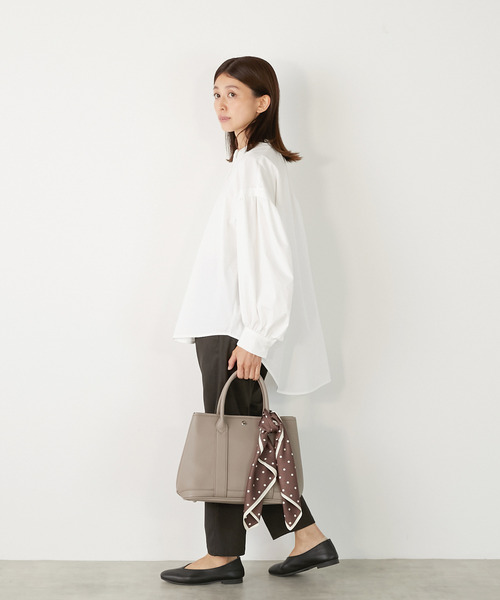 MELROSE claire（メルローズ クレール）の「【TC起毛ギャザースリーブシャツ】（シャツ/ブラウス・レディース・グレー/オフホワイト/ネイビー・FREE）」の21枚目の写真
