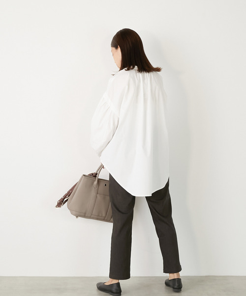 MELROSE claire（メルローズ クレール）の「【TC起毛ギャザースリーブシャツ】（シャツ/ブラウス・レディース・グレー/オフホワイト/ネイビー・FREE）」の22枚目の写真