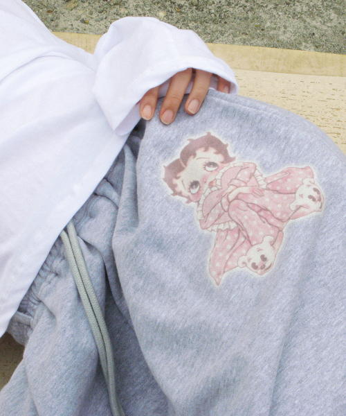 RONRON(ロンロン)の「BETTY BOOP DREAMY RIBBON SWEAT BERMUDA PANTS GREY(その他パンツ・レディース・その他・FREE)」の4枚目の写真